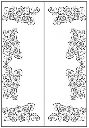 Пескоструйный рисунок Цветы 1241